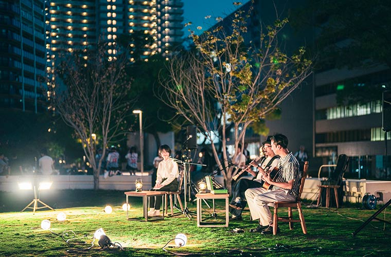 【神戸三宮】東遊園地にて「NIGHT PICNIC」開催！夜の公園で音楽やピクニックを堪能♪