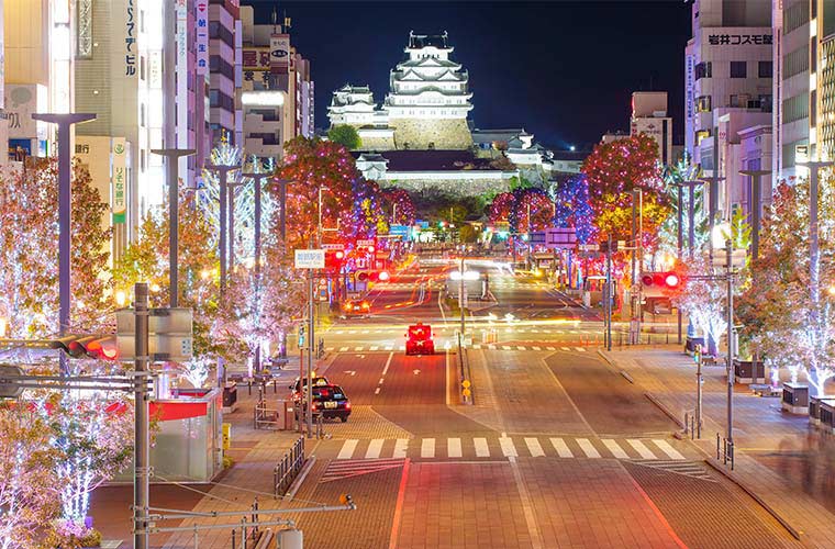 「Himeji大手前通りイルミネーション2025」約25万球の光が照らす冬の姫路を楽しんで